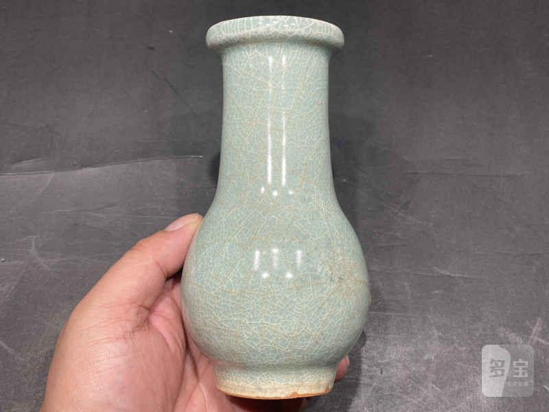 明 龙泉官粉青釉箸瓶（溪口窑） - 图2